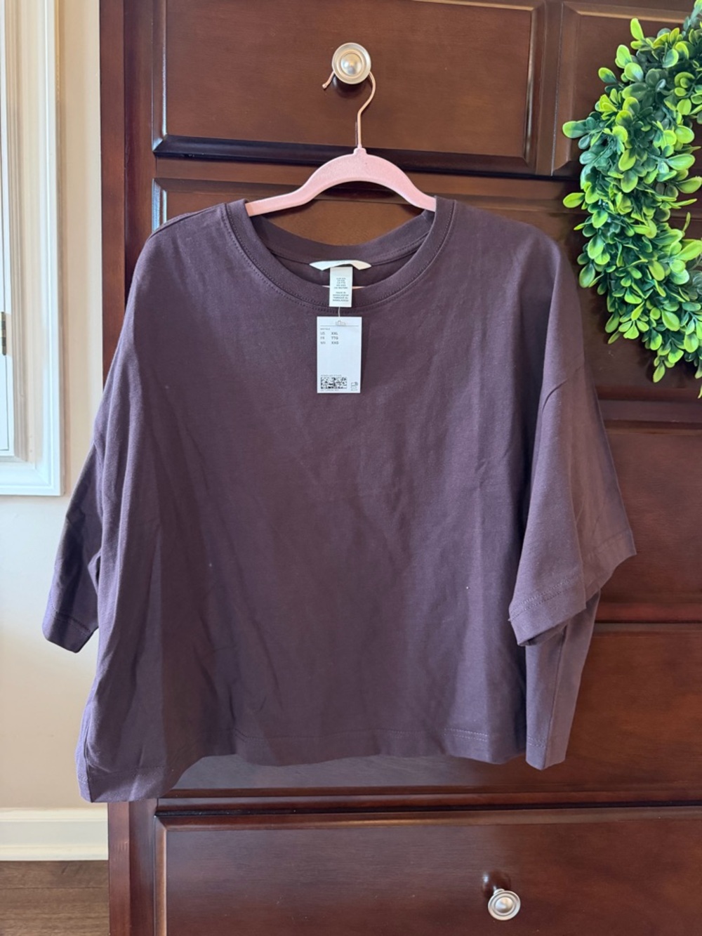 H&M Chocolate Brown Crewneck T-Shirt